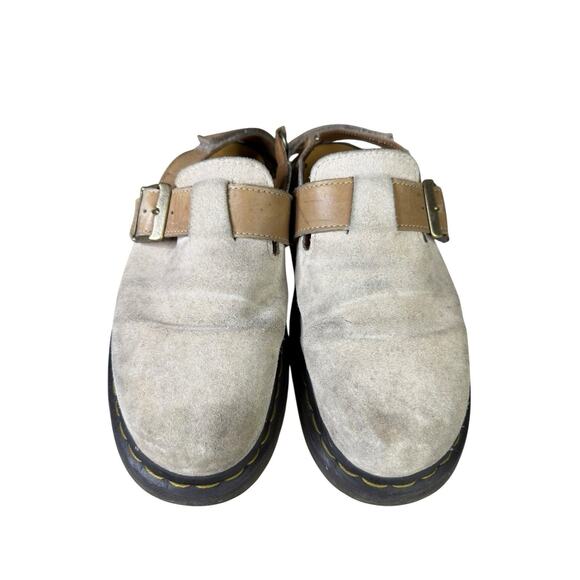 Dr. Martens Jorge II Mule Sandals Suede Beige Buckle Slip On Clogs 9 M/ 10 W - Picture 4 of 12